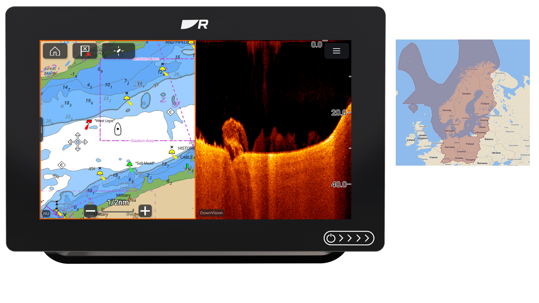 Raymarine Axiom+ 9 RV MFD m/LH skort