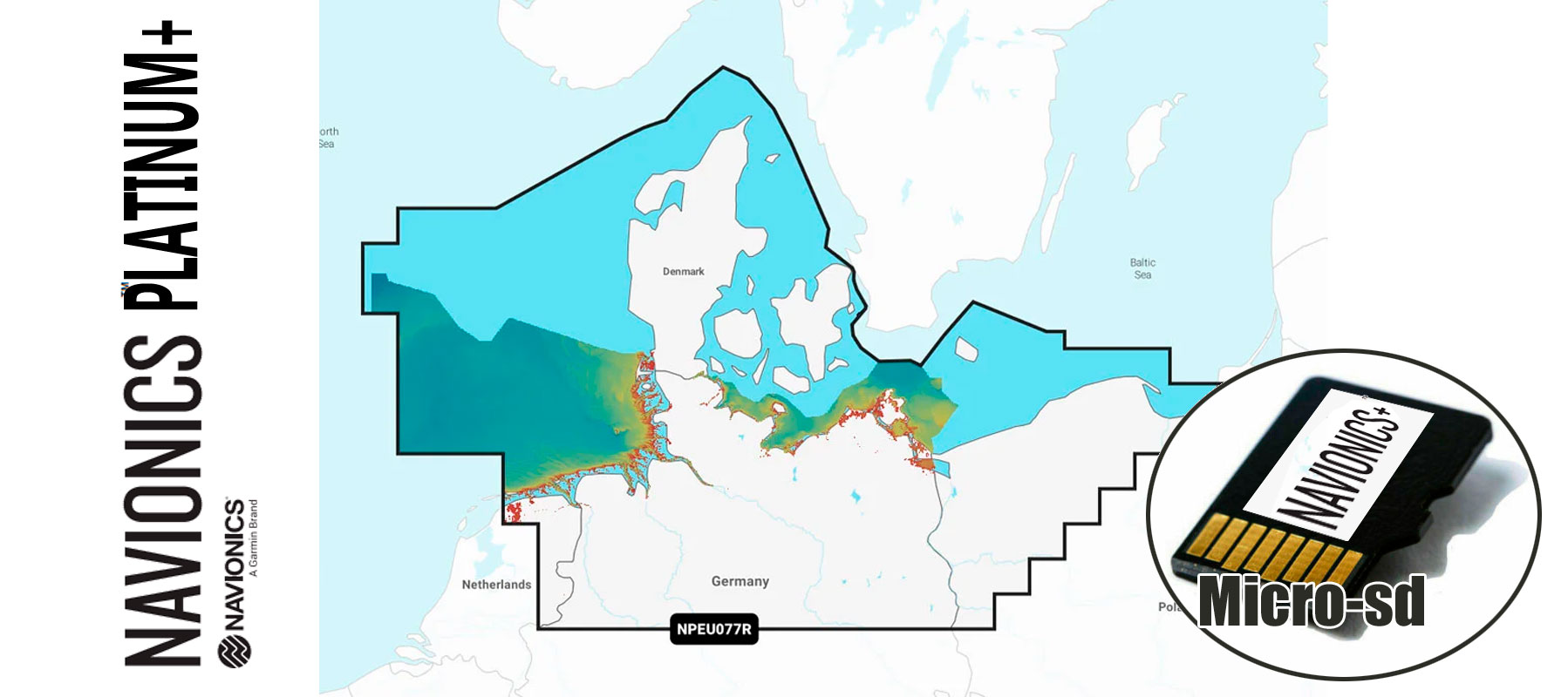 Navionics Platinum+ NPEU077R - Danmark og Tyskland