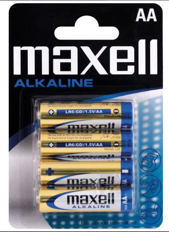 Maxell Alkaline batteri AA / LR06, 4 stk